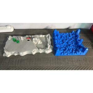 LEGO Aquazone Raised Playscape Baseplate & Vintage MEGA BLOKS Mountain Base Set